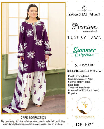 ZARA SHAHJAHAN NEW ARRIVAL'S SUMMER LAWN