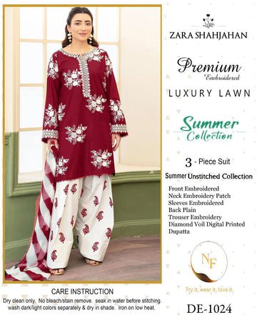 ZARA SHAHJAHAN NEW ARRIVAL'S SUMMER LAWN